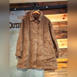 Vintage ALine Luxury Quality Llama Coat made in Germany XL 1950s